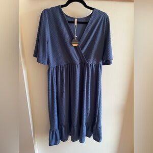 Pinkblush Navy Short Sleeve Dress